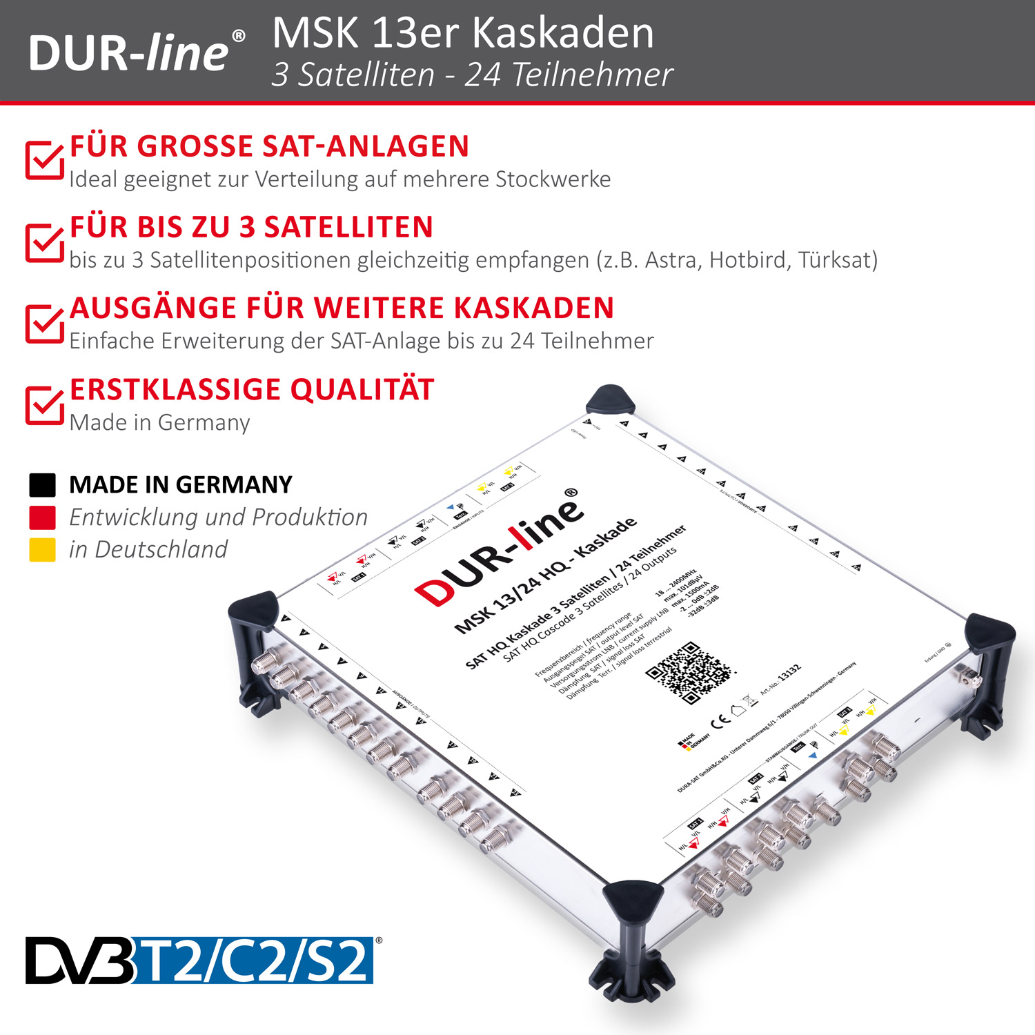 DUR-line MSK 13/24 HQ - Kaskade – Produktmerkmale im Überblick