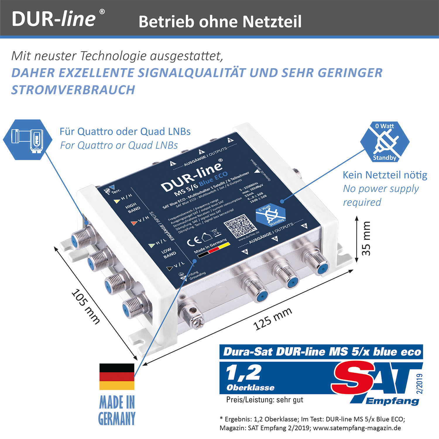 DUR-line MS 5/6 Blue ECO – Multischalter 