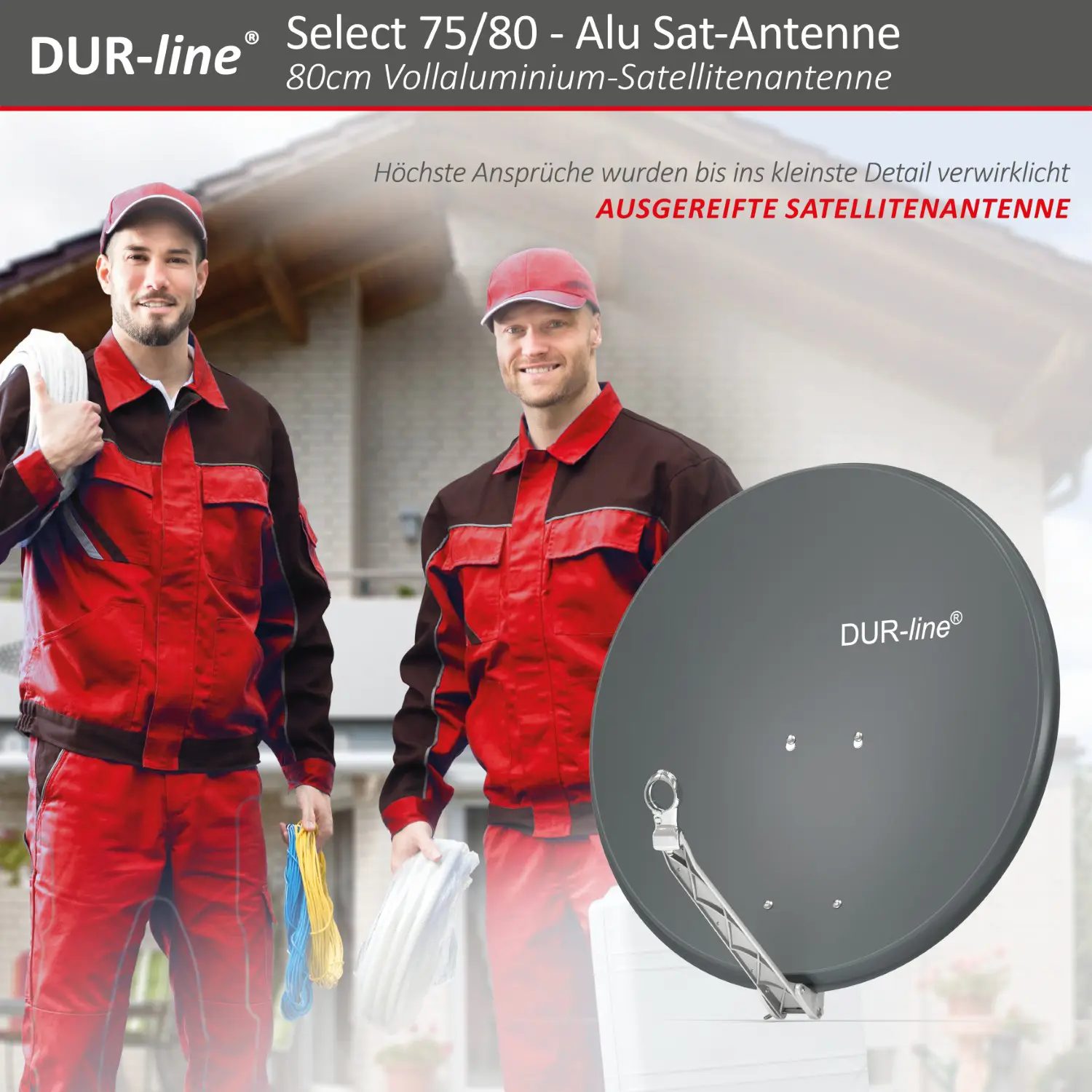 DUR-line Select 75/80 Anthrazit - Alu Sat-Reflektor DUR-line Select 75/80 Anthrazit - Alu Sat-Reflektor