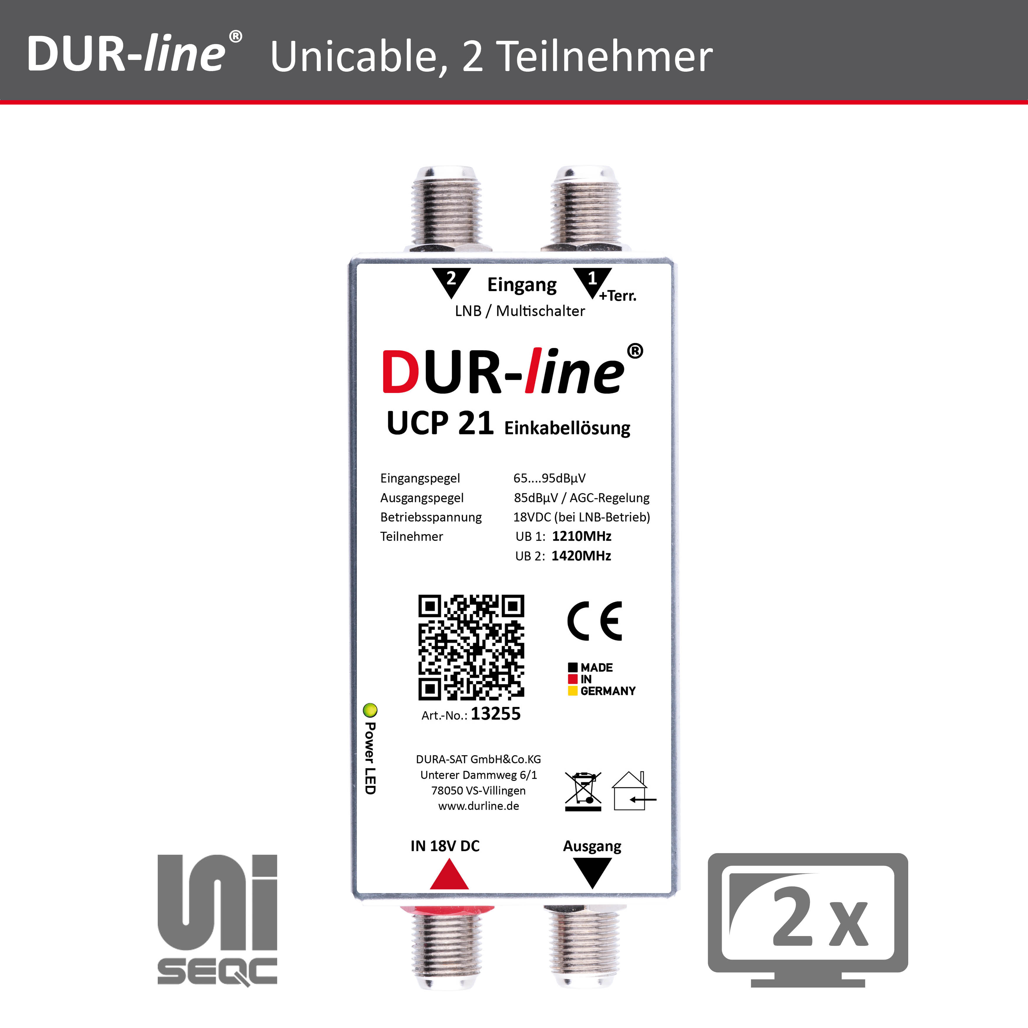 DUR-line UCP 21 - Einkabellösung – Produktansicht 3