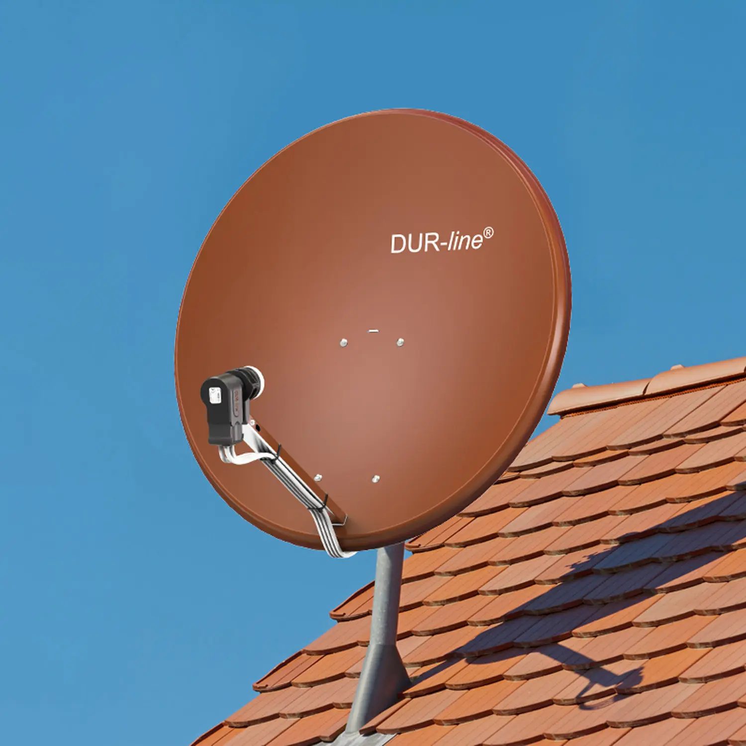 DUR-line MDA 60 Hellgrau Alu Sat-Reflektor – Anwendungsbeispiel im Einsatz DUR-line MDA 60 Hellgrau - Alu Sat-Reflektor