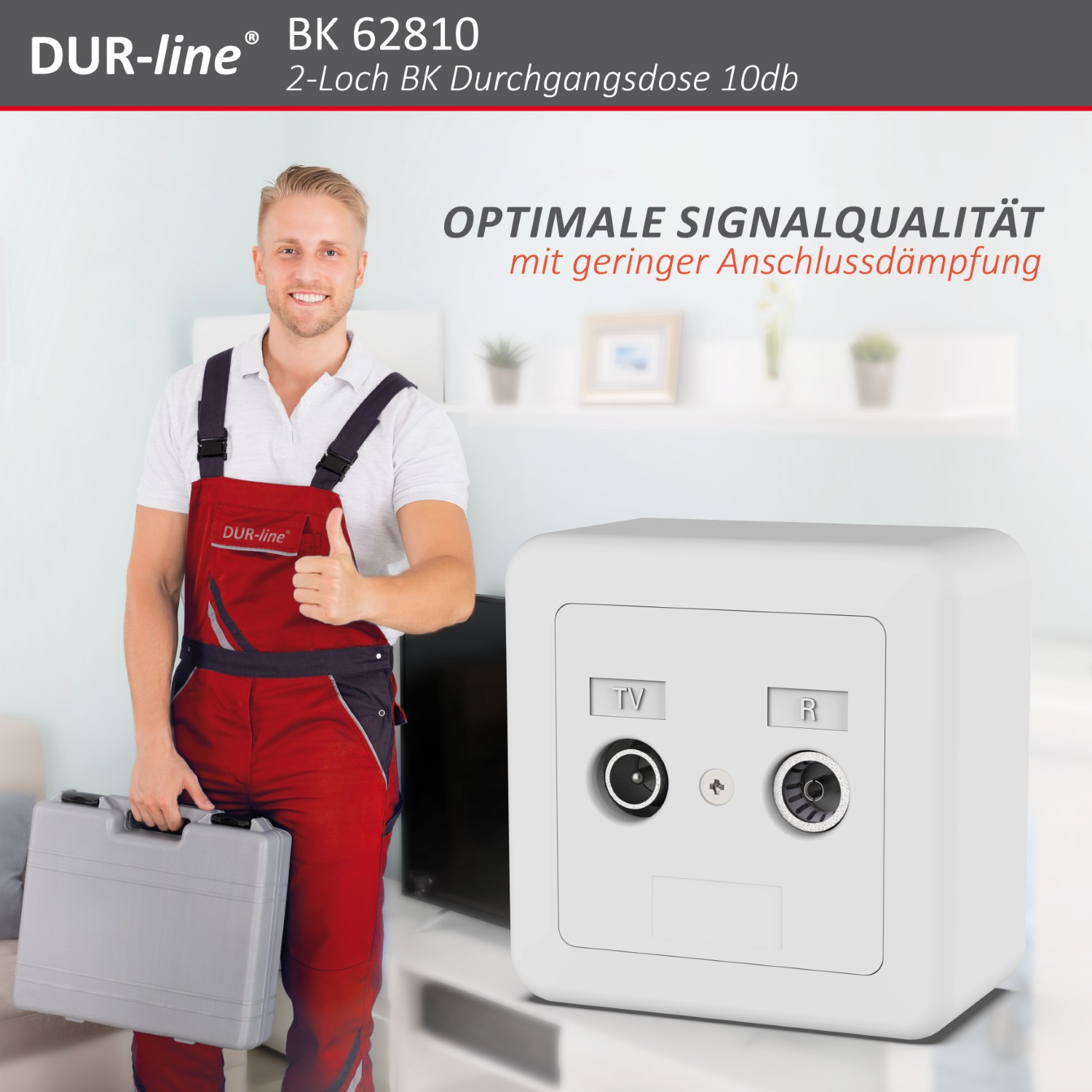 DUR-line DBK 10dB - BK-Durchgangsdose – im Einsatz