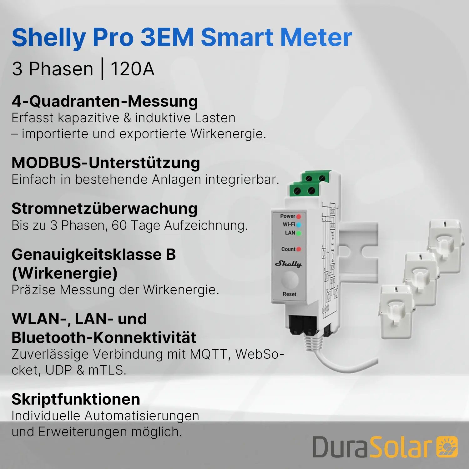 Marstek Venus E 3.0 – 5,12 kWh – mit Shelly Pro 3EM - SmartMeter – AC - Solarstromspeicher & Plug-in-Batteriesystem für Photovoltaik