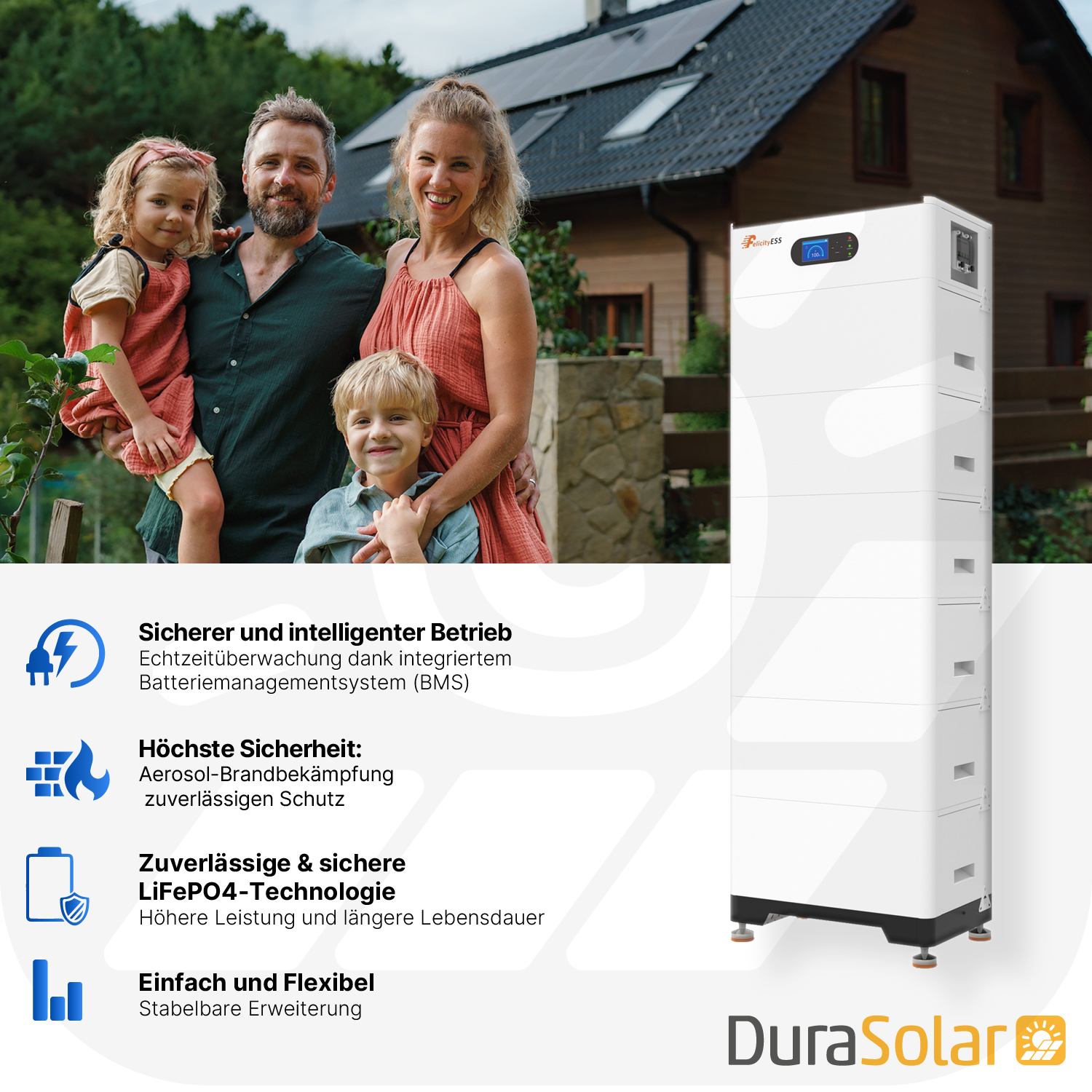 Felicity LUX-X-96050HG01 Hochvoltspeicher – 5,12kWh LiFePO4 Batterie