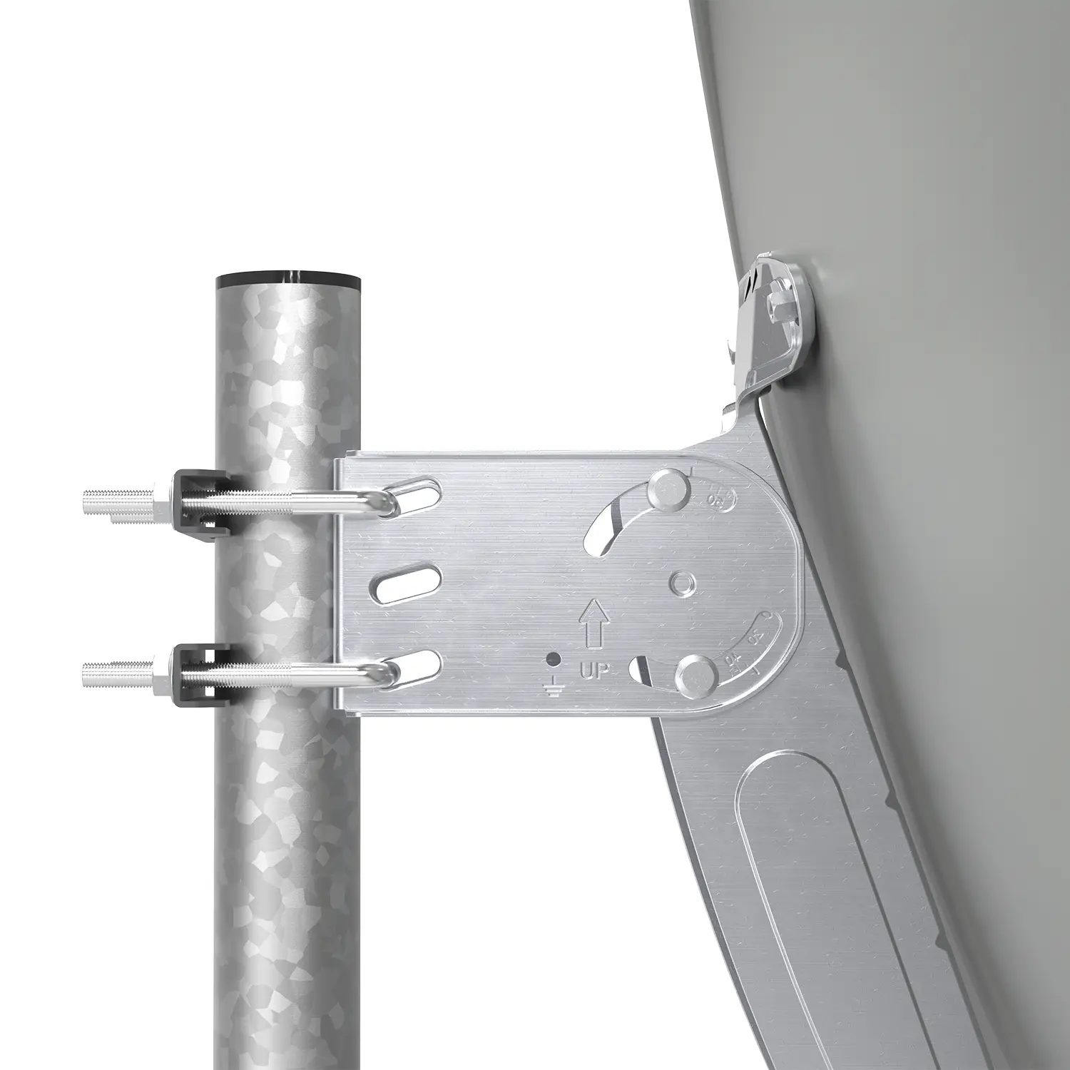 DUR-line MDA 90 Hellgrau Alu Sat-Reflektor – Detailansicht DUR-line MDA 90 Hellgrau - Alu Sat-Reflektor
