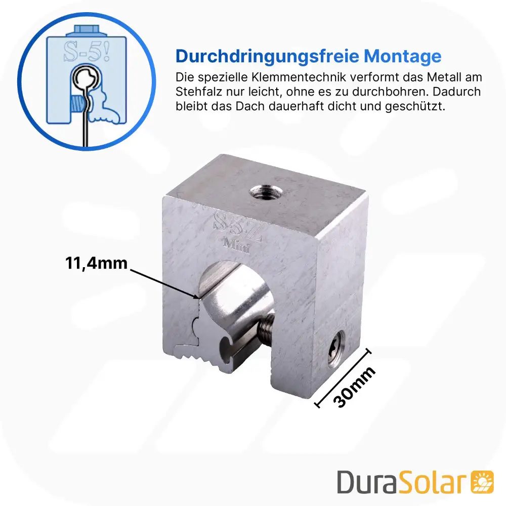 PV-Modulhalterung für Rundfalz - Blechdächer PV-Modulhalterung für Rundfalz - Blechdächer