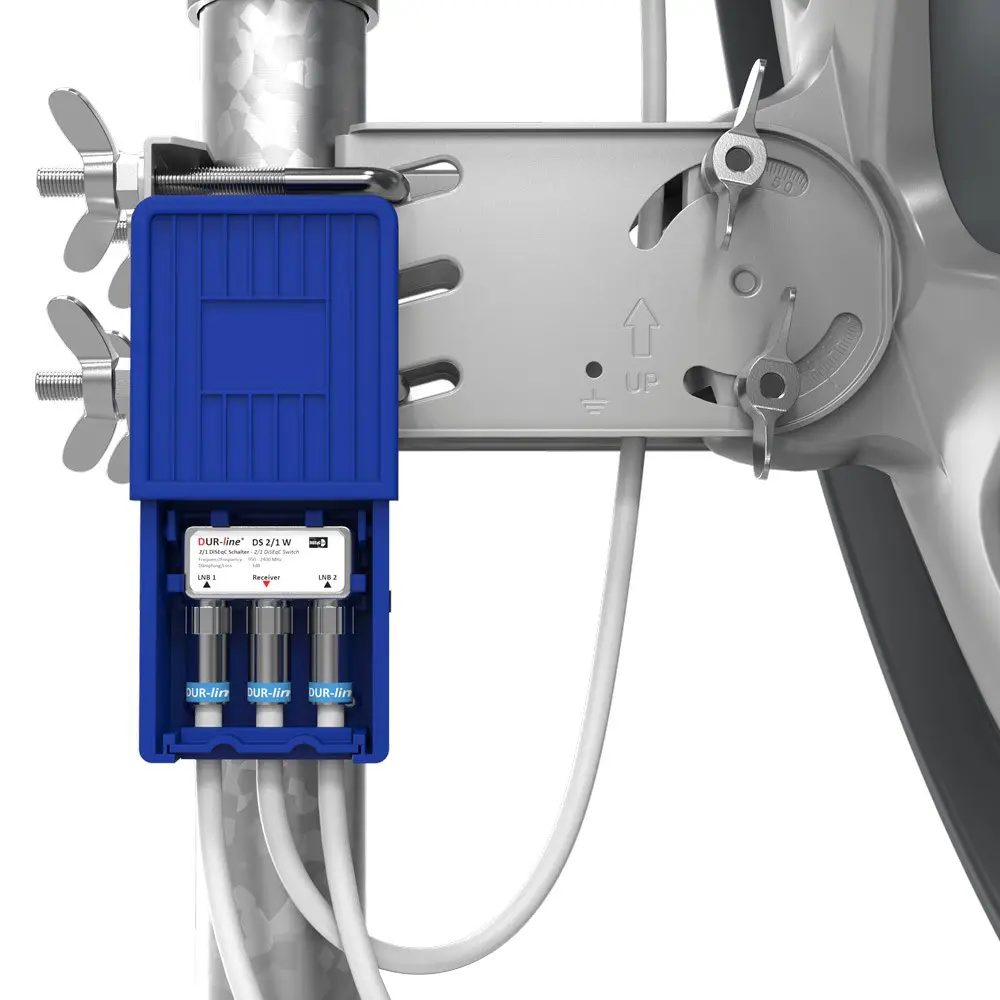 DUR-line DS 2/1 W DiSEqC-Schalter – Anwendungsbeispiel im Detail DUR-line DS 2/1 W - DiSEqC-Schalter