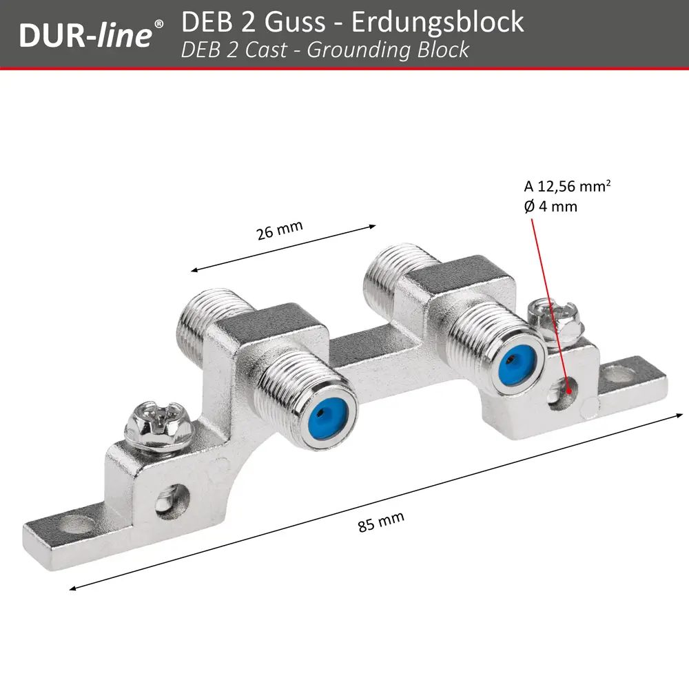 DUR-line DEB 2 Guss - Erdungsblock