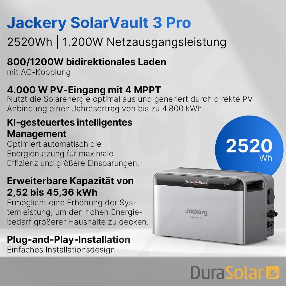 Jackery SolarVault 3 Pro Set - 2,5kWh
