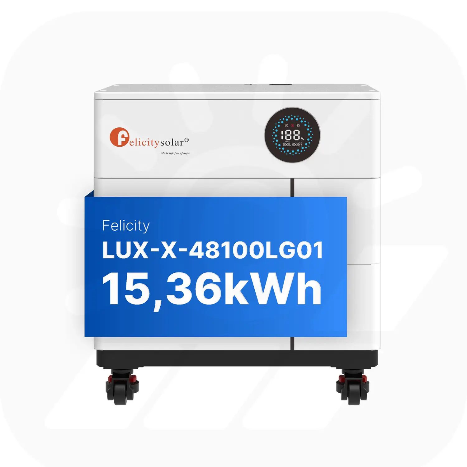 Felicity 15,36kWh PV-Speicher - LUX-X-48100LCG01 - Erweiterbare 48/51,2V LiFePO4 Batterie für Solaranlagen Felicity 15,36kWh PV-Speicher - LUX-X-48100LCG01 - Erweiterbare 48/51,2V LiFePO4 Batterie für Solaranlagen