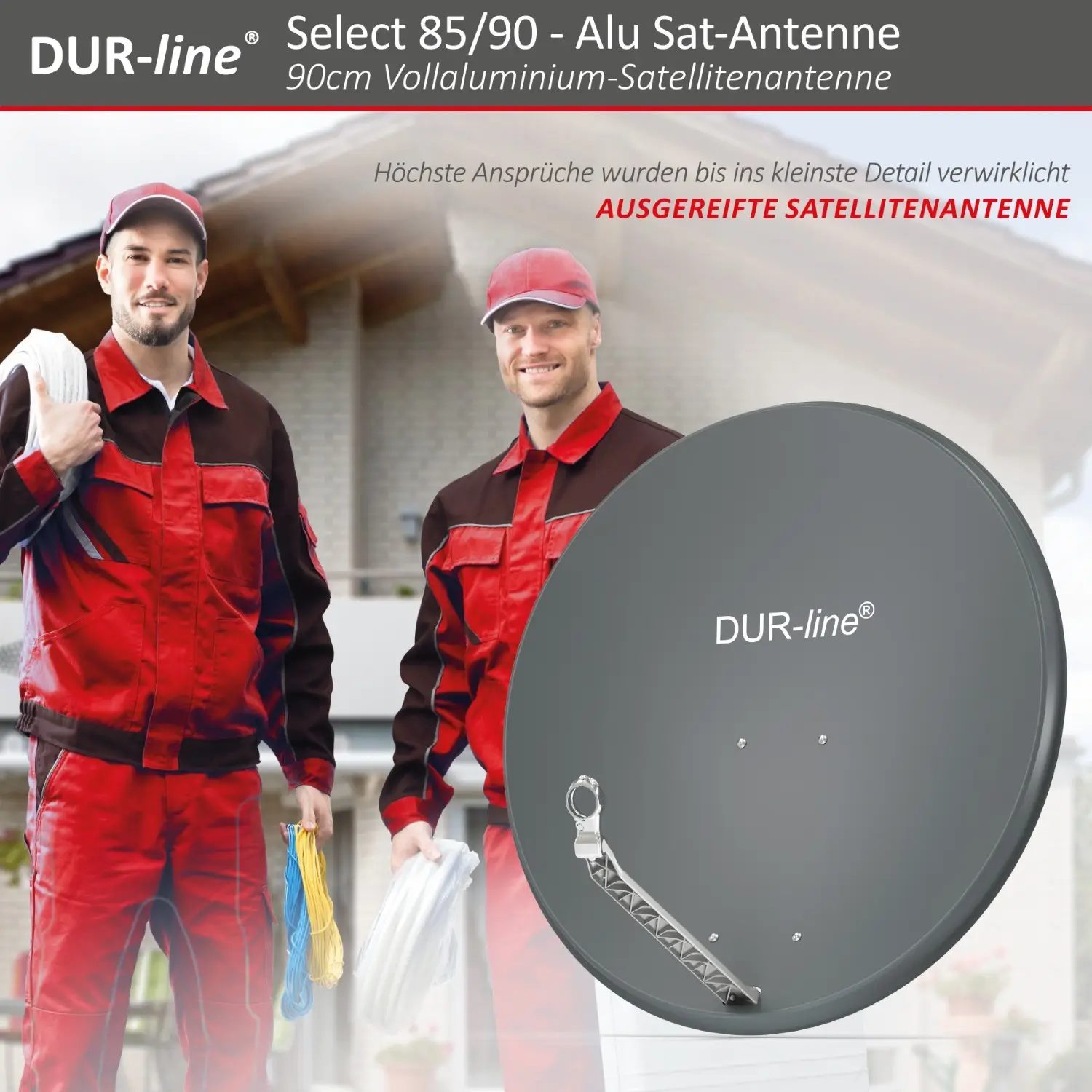 DUR-line Select 85/90 Anthrazit - Alu Sat-Reflektor DUR-line Select 85/90 Anthrazit - Alu Sat-Reflektor