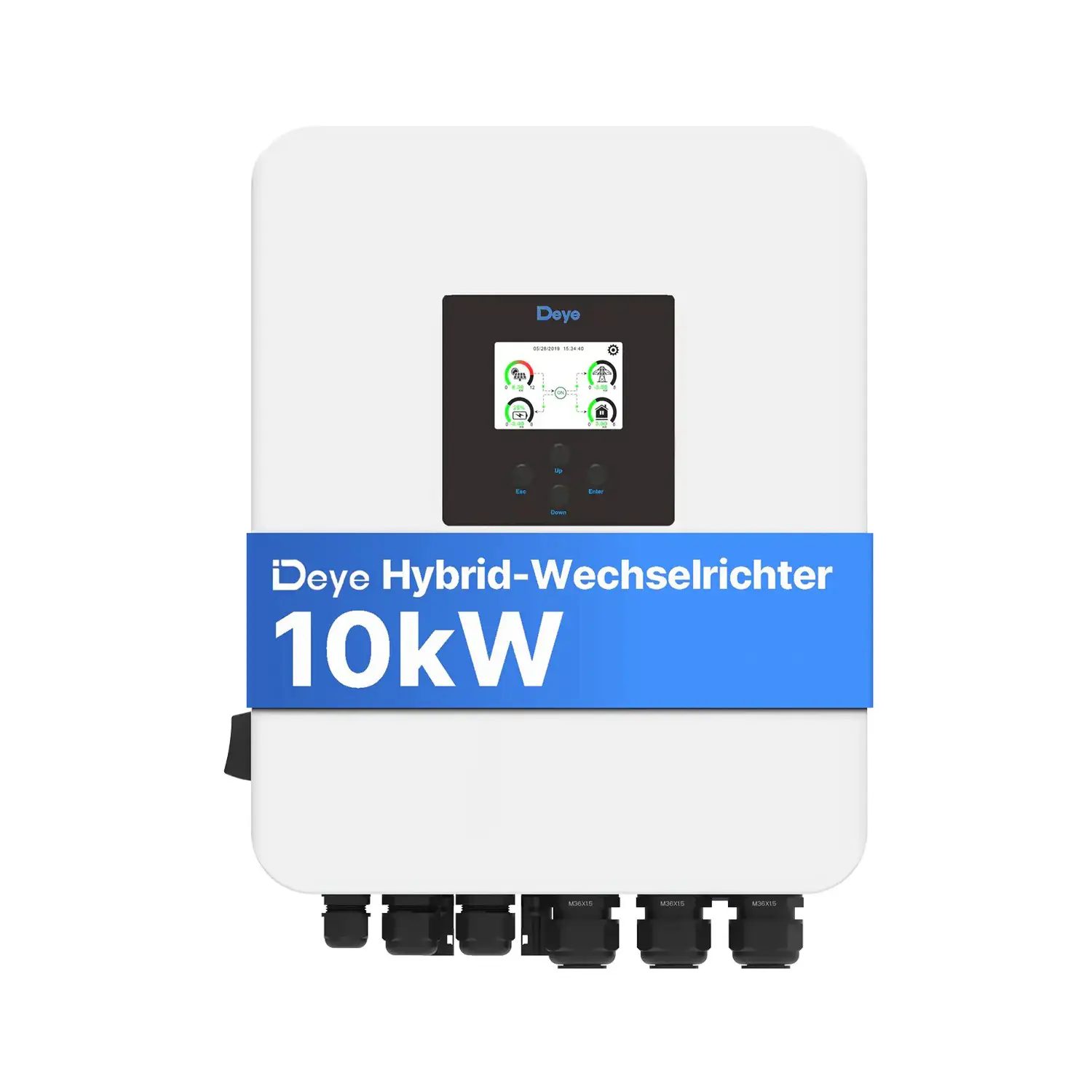 Deye 10kW - Hybrid-Wechselrichter - SUN-SG01HP3-EU-DM2 - Dreiphasig - 2/1+1MPPT - Hochspannungsserie