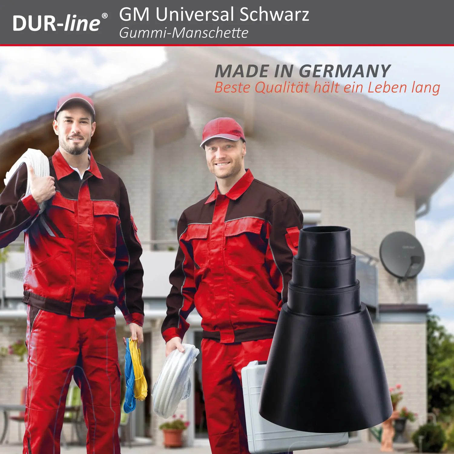 DUR-line GM Universal Schwarz - Gummi-Manschette DUR-line GM Universal Schwarz - Gummi-Manschette