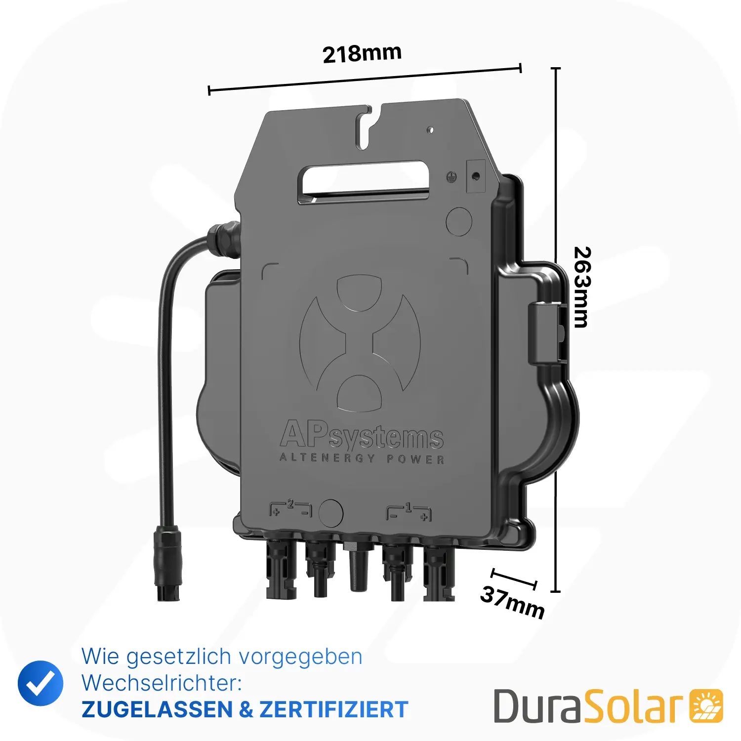  800W APSystems A-EZ1-M - inkl. 3m Anschlusskabel - PV Wechselrichter-Set