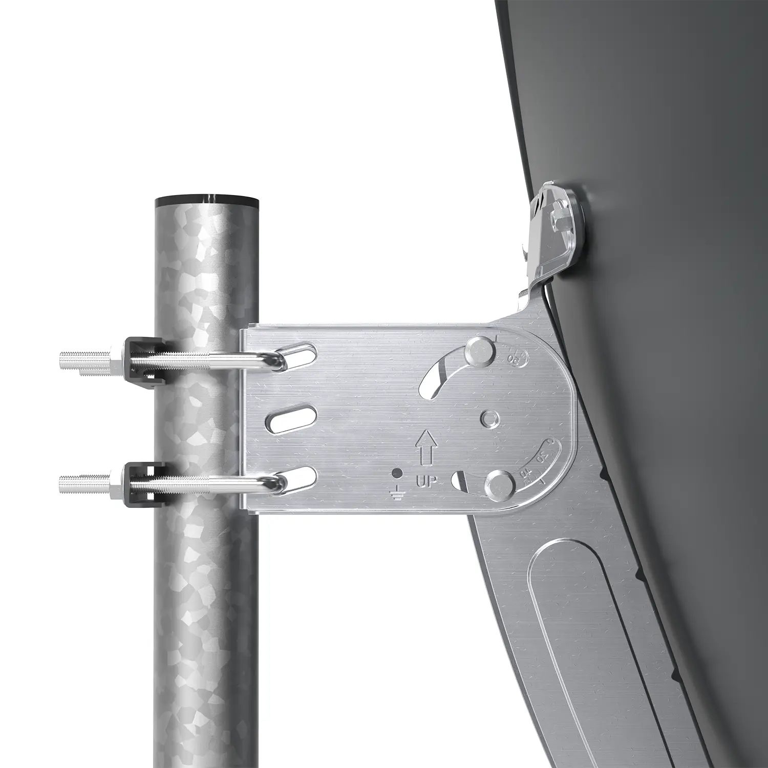 DUR-line MDA 90 Anthrazit Alu Sat-Reflektor – Detailansicht DUR-line MDA 90 Anthrazit - Alu Sat-Reflektor