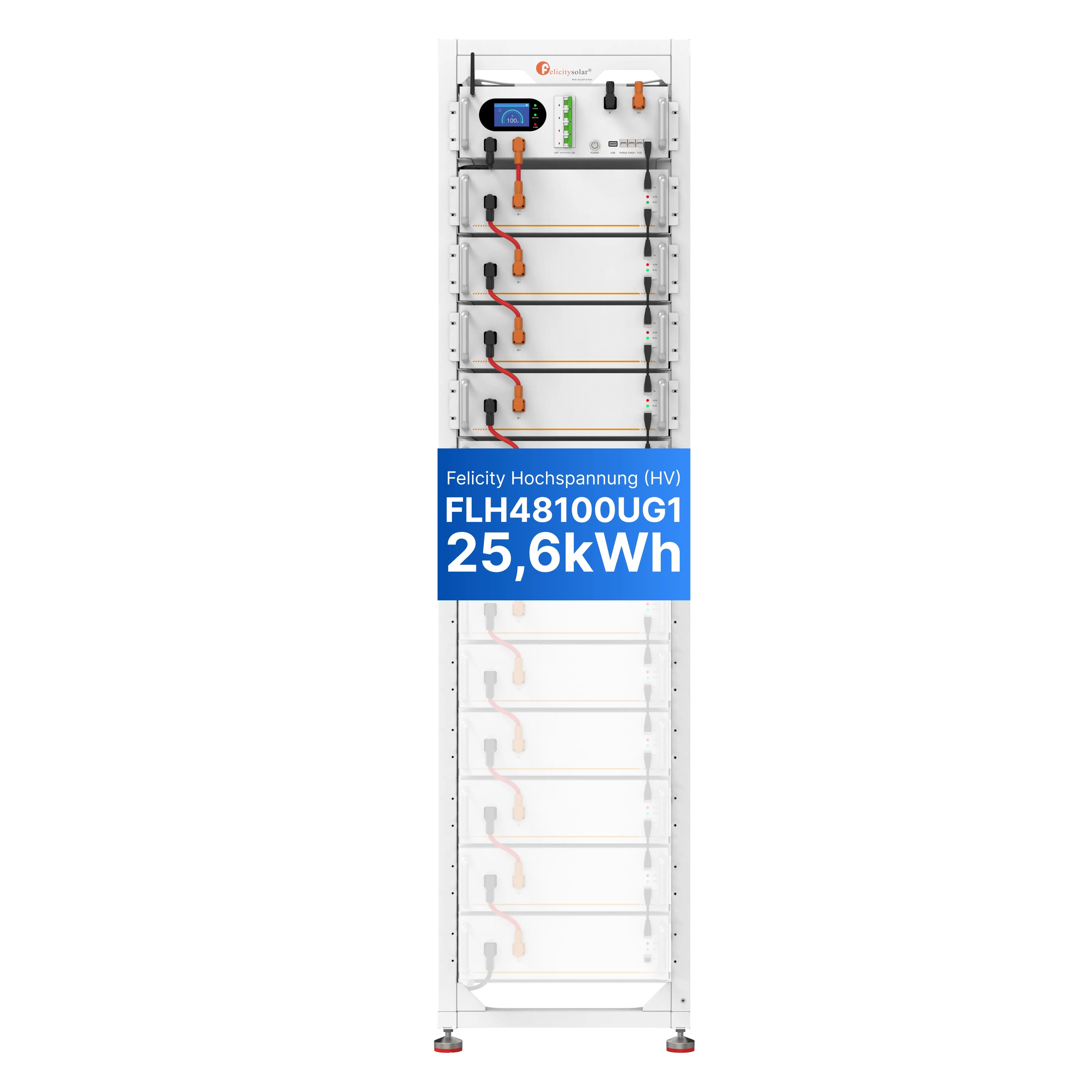 Felicity FLH48100UG2 PV-Speicher 25,6–61,44 kWh | Hochvolt LiFePO4 Felicity FLH48100UG2 - PV-Speicher - 25,6kWh