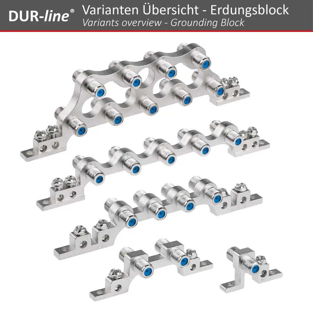 DUR-line DEB 1 Guss Erdungsblock – Serienübersicht der Varianten DUR-line DEB 1 Guss - Erdungsblock