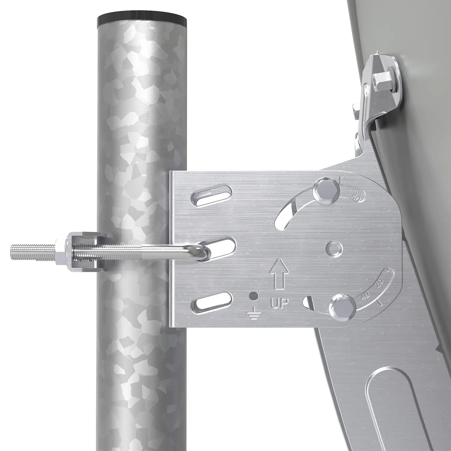 DUR-line MDA 80 Hellgrau Alu Sat-Reflektor – Detailansicht DUR-line MDA 80 Hellgrau - Alu Sat-Reflektor