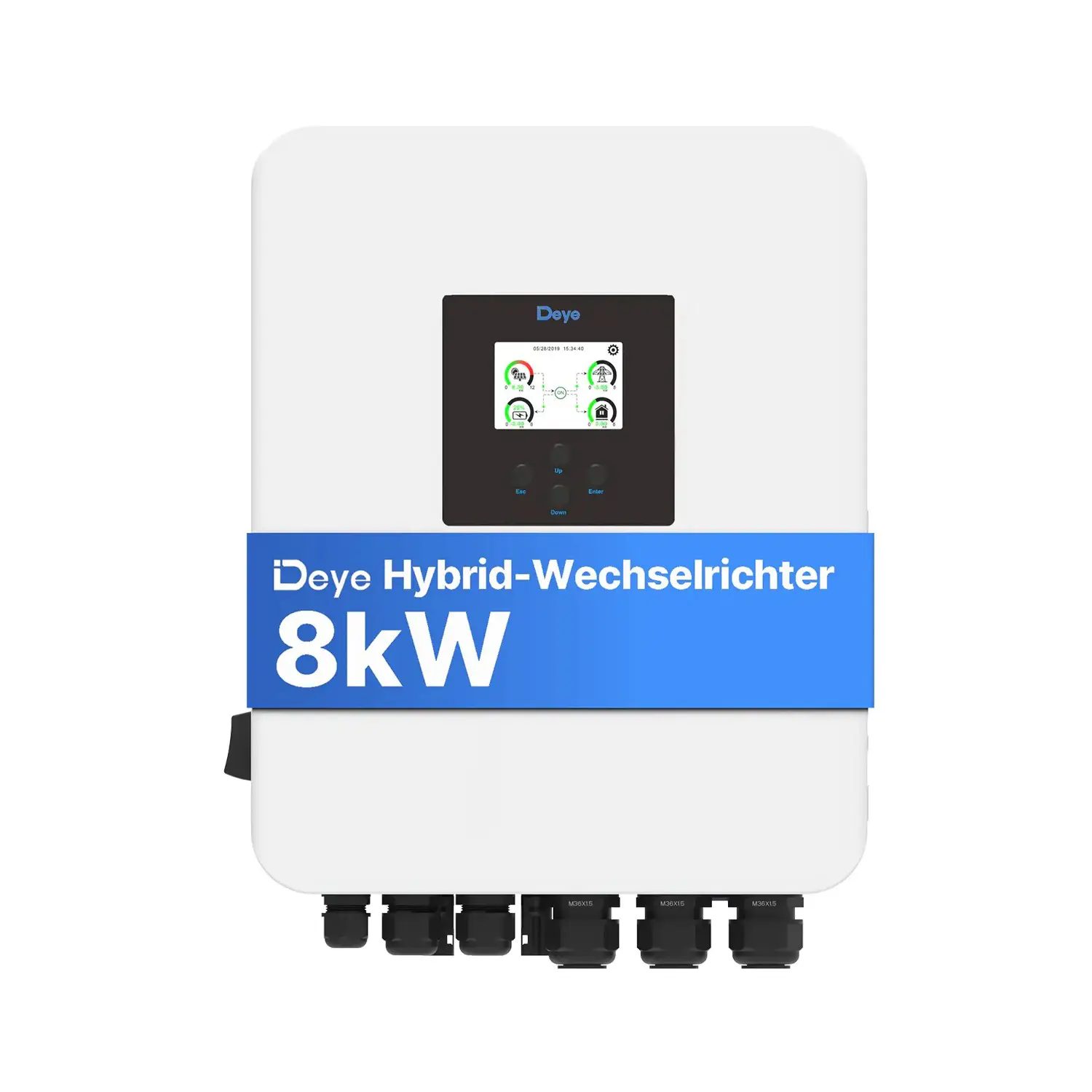 Deye 8kW - Hybrid-Wechselrichter - SUN-SG01HP3-EU-DM2 - Dreiphasig - 2/1+1MPPT - Hochspannungsserie
