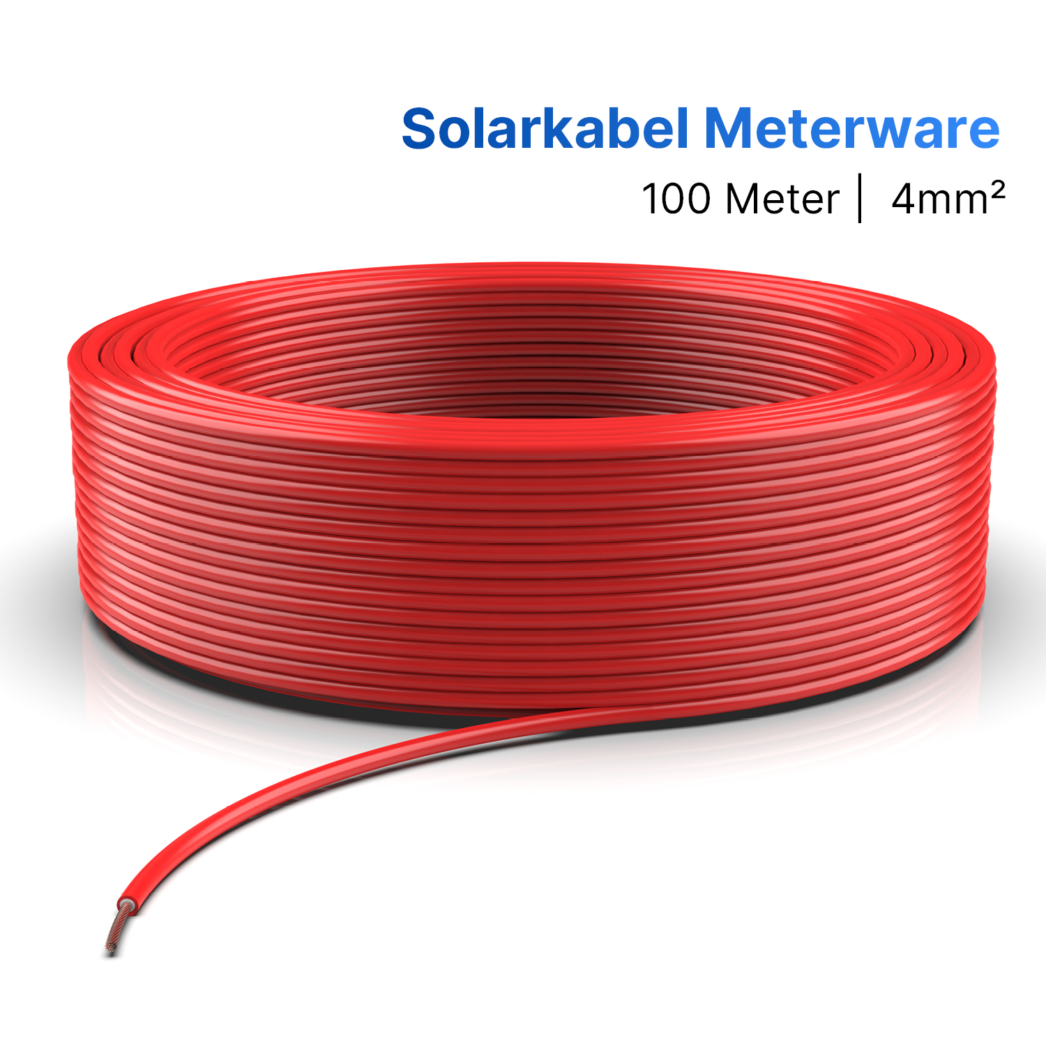 Solarkabel MC4 | 6mm² | Rot| 100m Spule Solarkabel MC4 | 6mm² | Rot| 100m Spule
