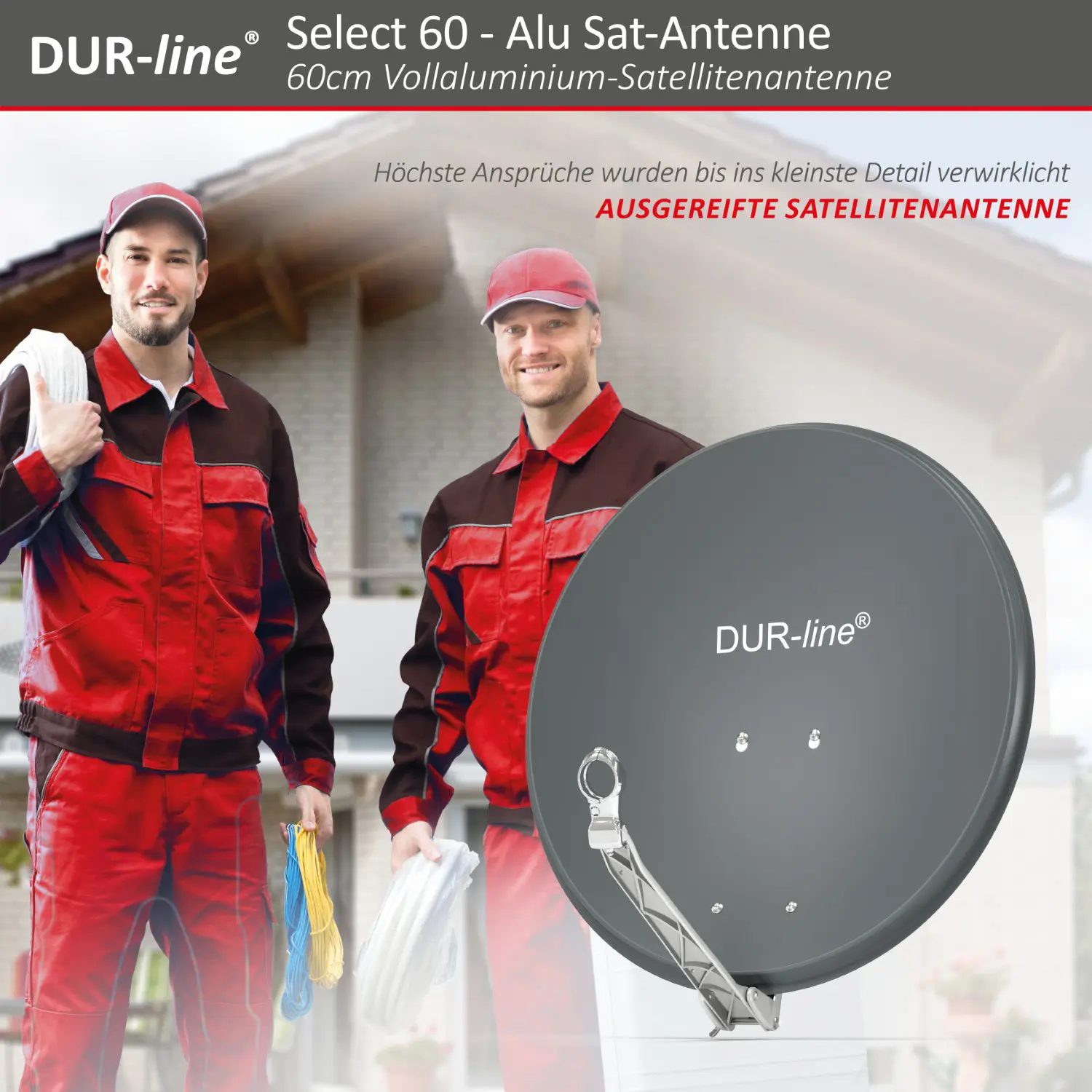 DUR-line Select 60/65 Anthrazit - Alu Sat-Reflektor DUR-line Select 60/65 Anthrazit - Alu Sat-Reflektor
