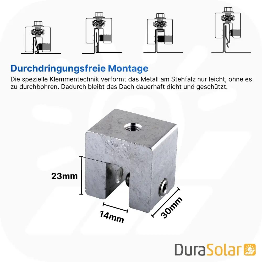 PV-Modulhalterung für Snap- und Winkelfalz - Blechdächer PV-Modulhalterung für Snap- und Winkelfalz - Blechdächer