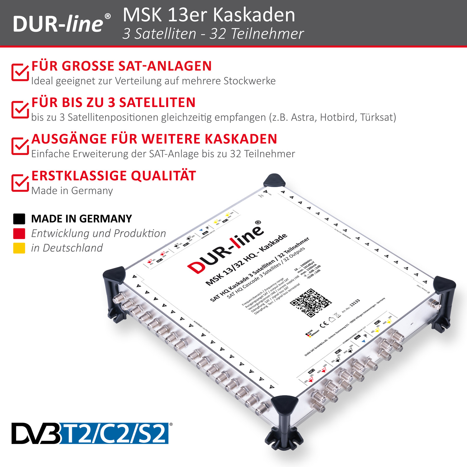 DUR-line MSK 13/32 HQ - Kaskade – Produktmerkmale im Überblick DUR-line MSK 13/32 HQ - Kaskade – Produktmerkmale im Überblick