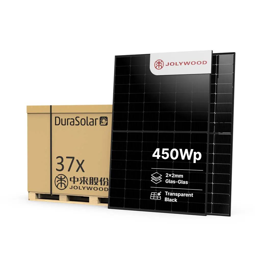 Jolywood 450W Bifazial 2x2mm Glas-Glas Modul JW-HD96N R2 - Palettenpreis (37 Stk.) - PV Solar Panel 
