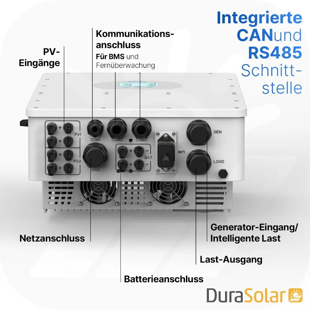 Deye SUN-25K-SG01HP3-EU-AM2 - Dreiphasig - 2/2+2 MPPT - Hybrid-Wechselrichter - Hochspannungsserie Deye SUN-25K-SG01HP3-EU-AM2 - Dreiphasig - 2/2+2 MPPT - Hybrid-Wechselrichter - Hochspannungsserie