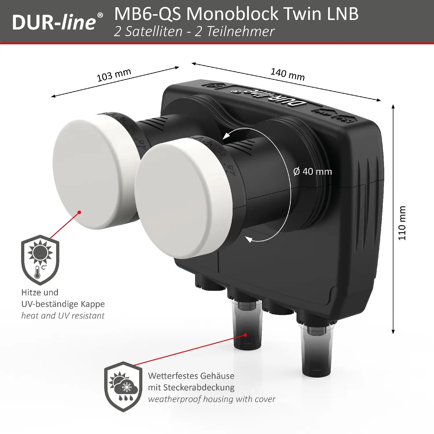 DUR-line Monoblock Twin LNB