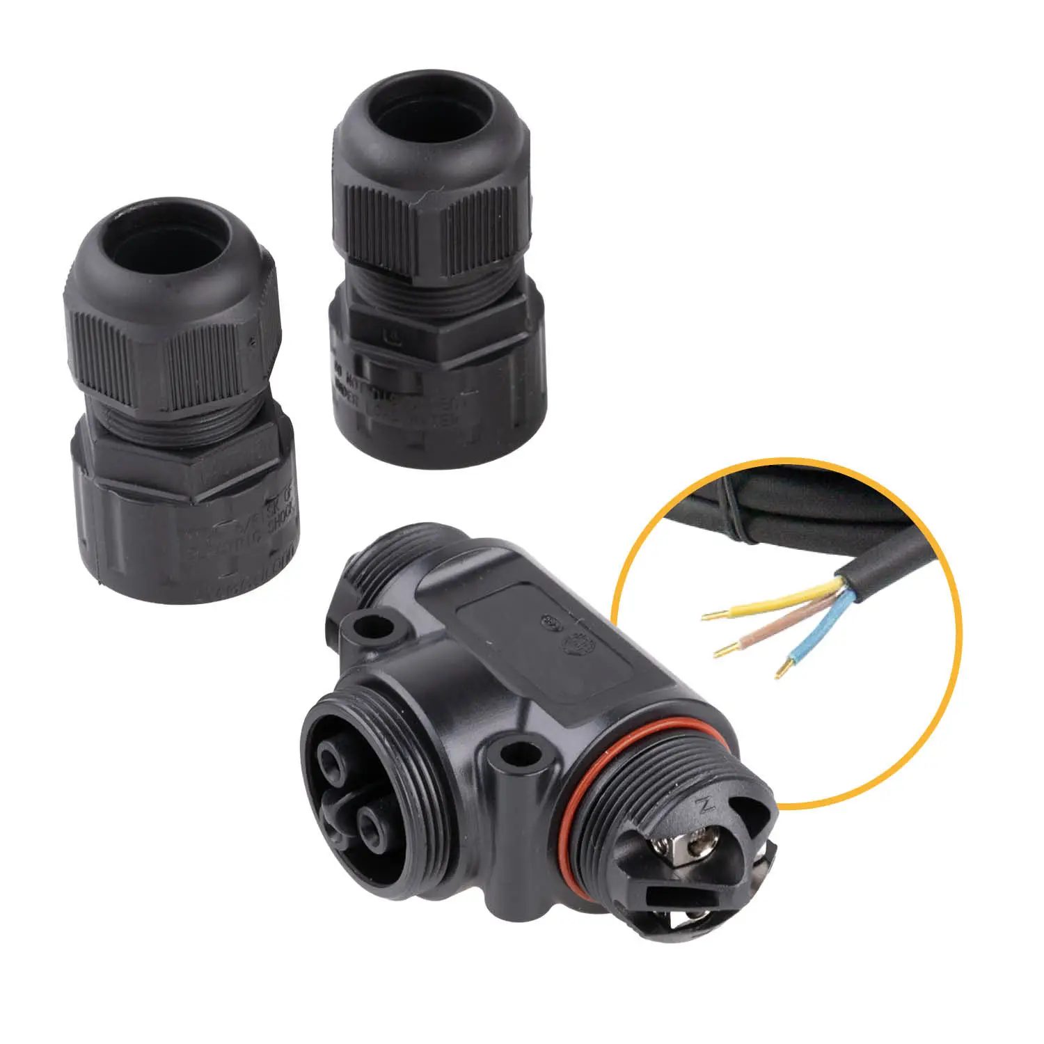 APSystems T-Verbinder 3P (Litzen) - AC-Stecker