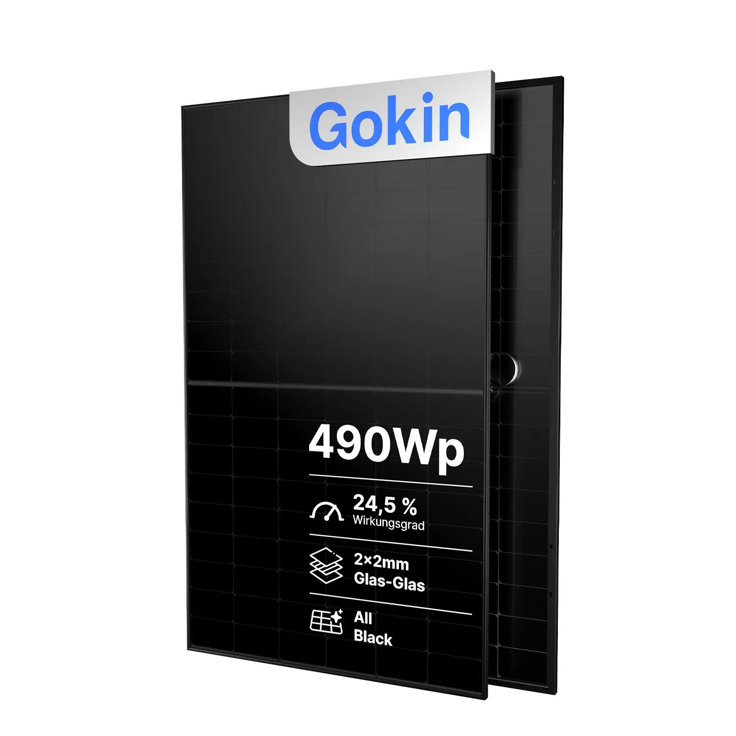 Gokin GK-3-54HGFD 490W GBC | Back Contact Full Black PV-Modul | Glas-Glas Bifazial Solarmodul Gokin GK-3-54HGDb 490W | Back Contact Full Black PV-Modul | Glas-Glas Bifazial Solarmodul