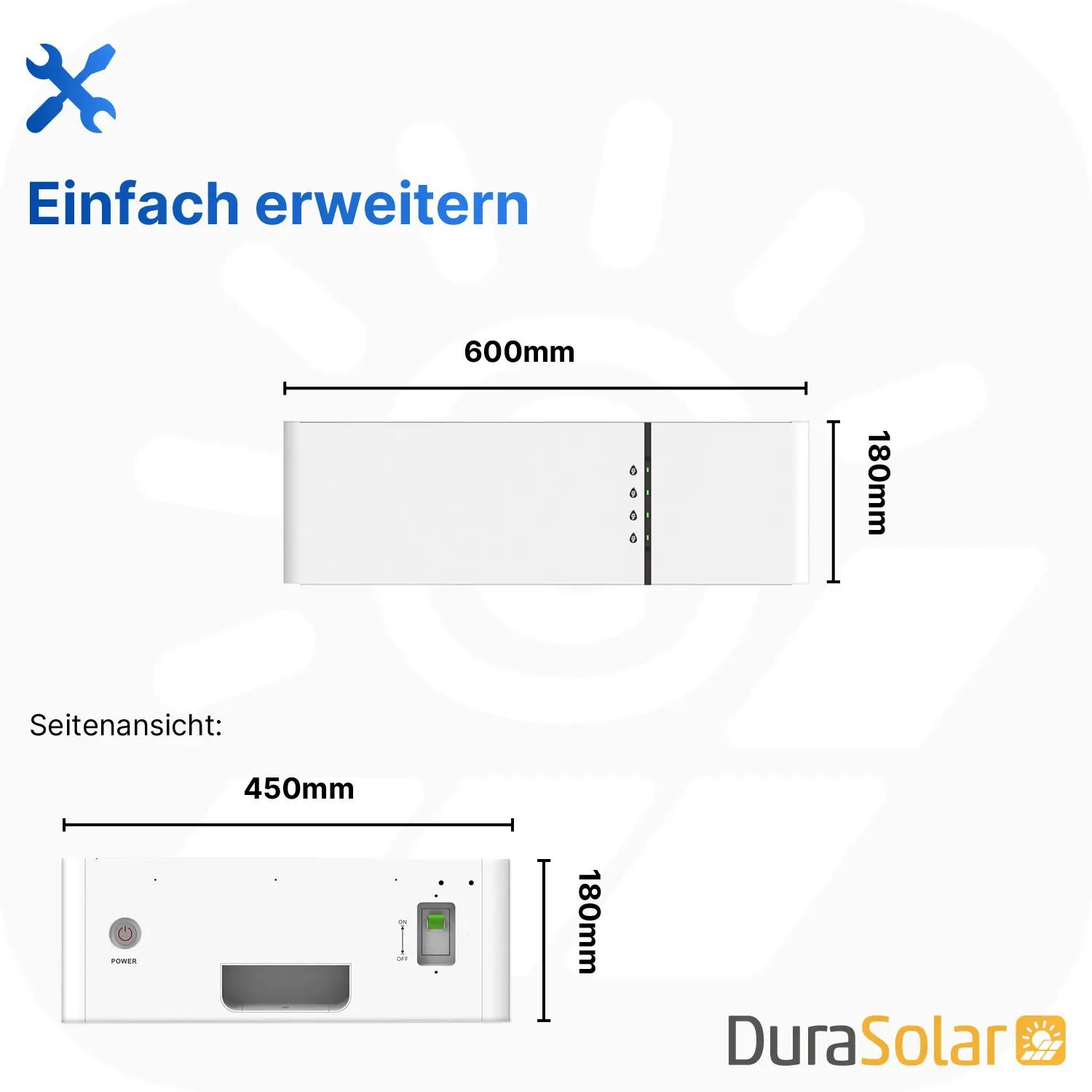 Felicity 5,12kWh PV-Speicher - LUX-X-48100LMG01 - Erweiterung - 48/51,2V LiFePO4 Batterie für Solaranlagen