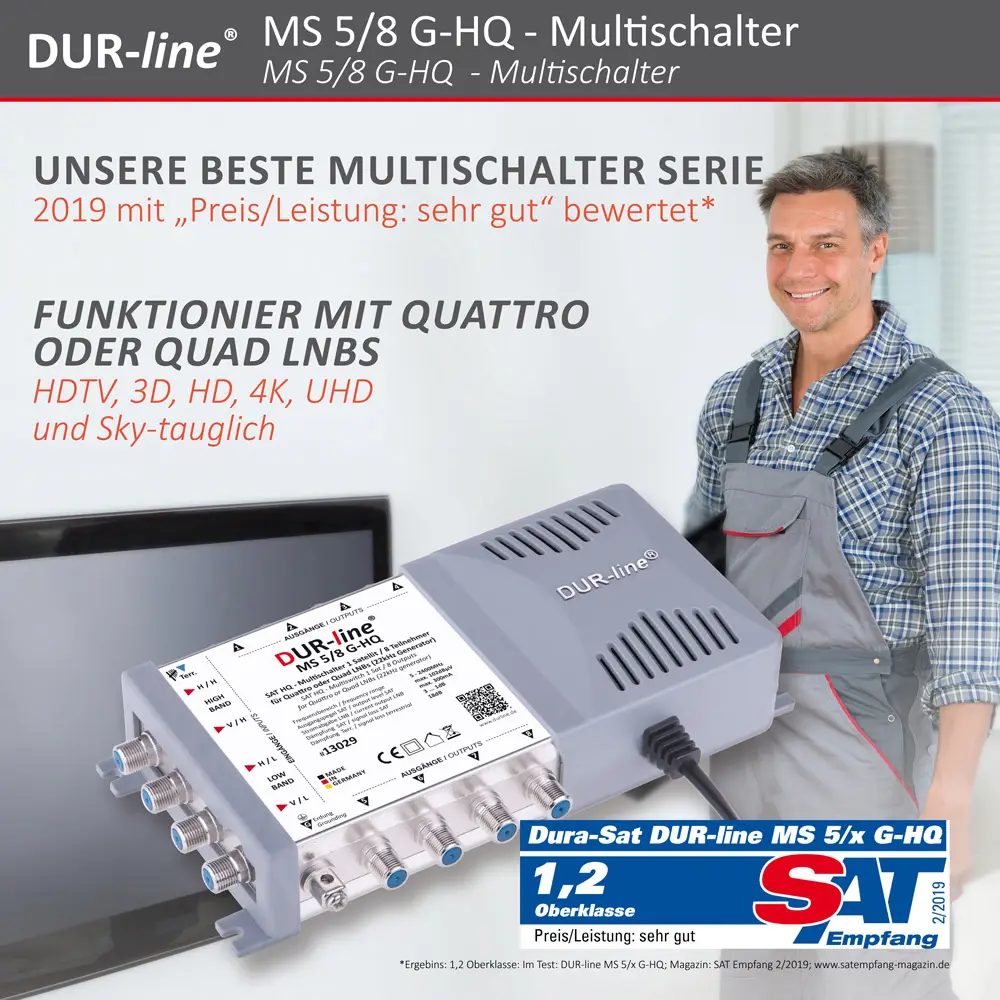 DUR-line MS G-HQ Multischalter – im Einsatz zu Hause DUR-line MS G-HQ - Multischalter