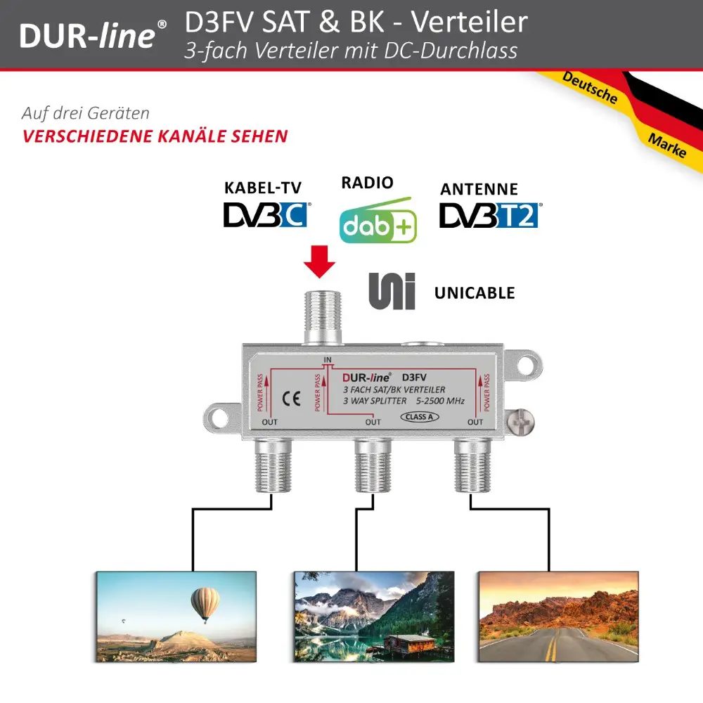 DUR-line D3FV - SAT/BK-Verteiler DUR-line D3FV - SAT/BK-Verteiler