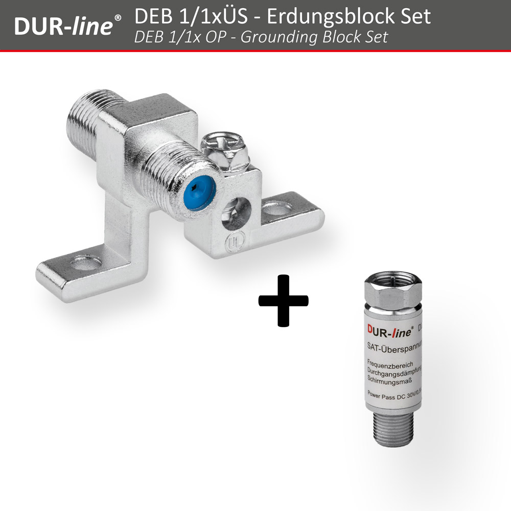 DUR-line DEB 1/1xÜS - Erdungsblock Set – Produktansicht DUR-line DEB 1/1xÜS - Erdungsblock Set – Produktansicht