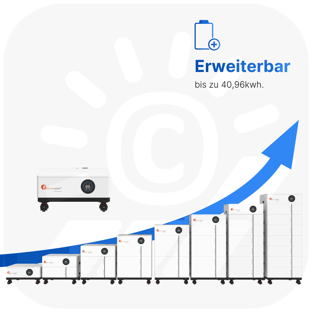 Felicity 5,12kWh PV-Speicher - LUX-X-48100LMG01 - Erweiterung - 48/51,2V LiFePO4 Batterie für Solaranlagen Felicity LUX-X-48100 Stapelspeicher - PV-Speicher