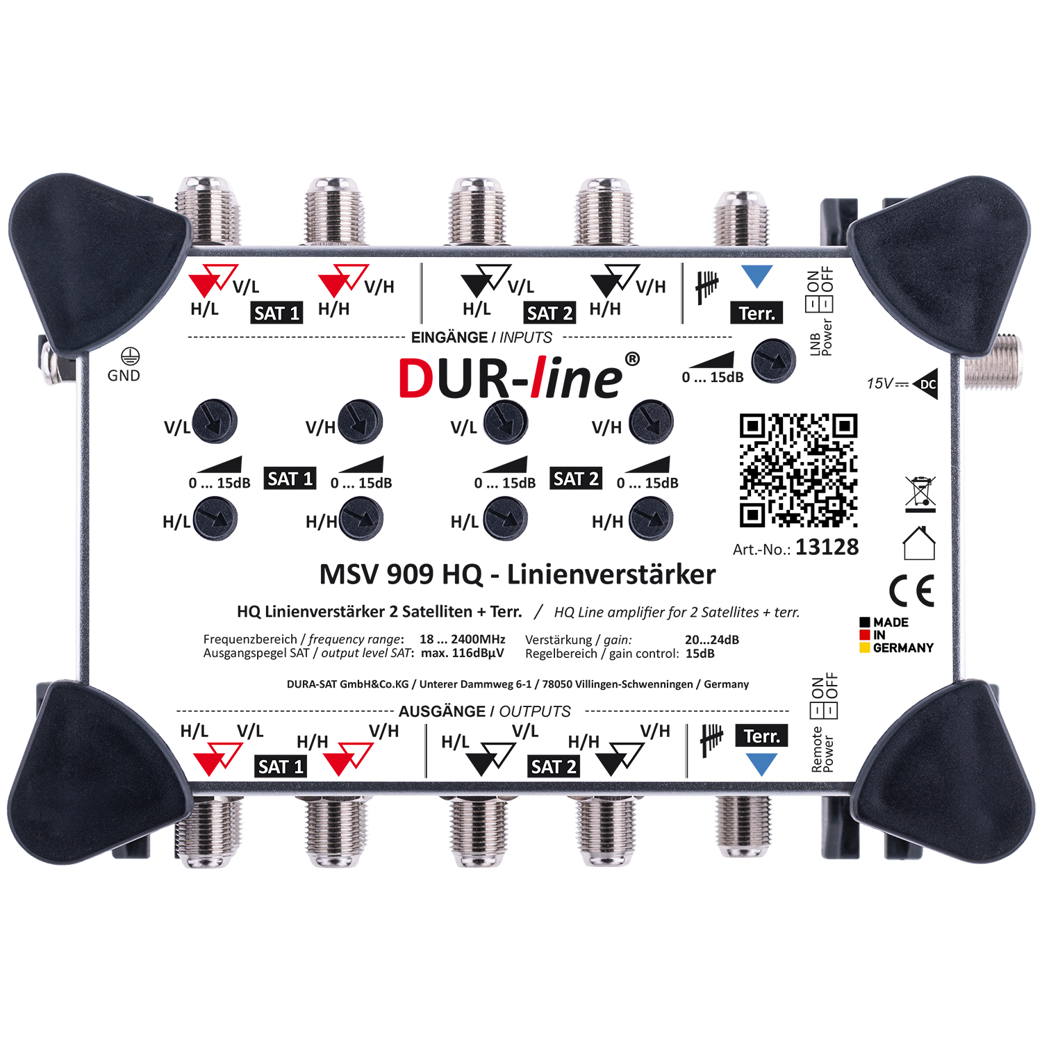 DUR-line MSV 909 HQ - Linienverstärker – Produktansicht 2 DUR-line MSV 909 HQ - Linienverstärker – Produktansicht 2