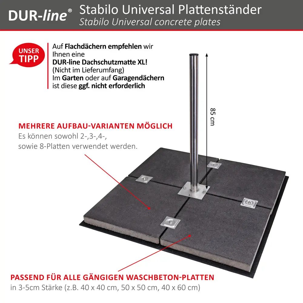 DUR-line Stabilo 4PL Edelstahl - Universal Plattenständer DUR-line Stabilo 4PL Edelstahl - Universal Plattenständer