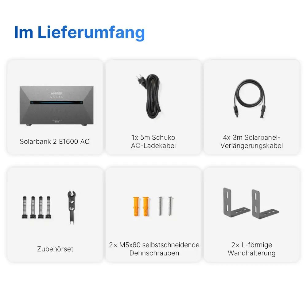 Anker SOLIX Solarbank 2 - E1600 AC - Balkonkraftwerkspeicher