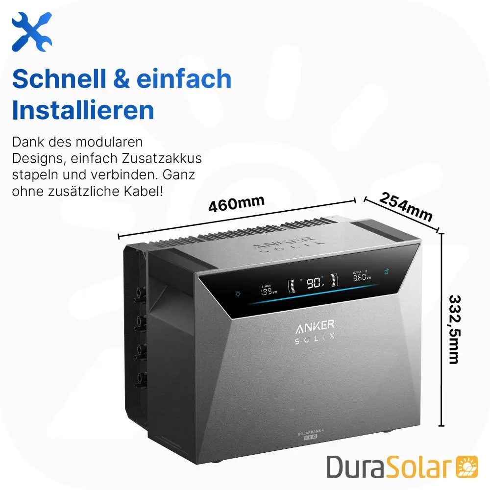 Anker SOLIX Solarbank 4 E5000 Pro - Balkonkraftwerkspeicher Anker SOLIX Solarbank 4 E5000 Pro - Balkonkraftwerkspeicher